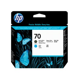 Печатающая головка HP C9404A матовый черный и голубой № 70, оригинальная